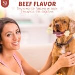 Indestructible Chew Toys for Aggressive Dogs, Beef Flavor Durable Teething Toys for Medium and Small Puppies, Pet Toy with Nylon - Image 6