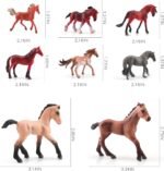 Foal Horse Toys Figurines Set 8PCS Plastic Horse Stable Playset for Girls Small Horse Figures Christmas Birthday Gift Educational Toy for Toddlers Preschool Kids - Image 8
