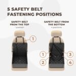 Extra Stable Dog Car Seat - Robust Car Dog Seat or Puppy Car Seat for Small to Medium-Sized Dogs - Reinforced Walls and 3 Belts - Waterproof Pet Car Seat for Back and Front Seat (Black) - Image 7