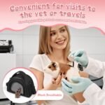 YUDODO Hamster Carrier Guinea Pig Carrier Bag Small Animal Sugar Glider Pouch Gerbil Hedgehog Portable Travel Carrier Outdoor Hangbag Flying Squirrel Rat Carrier Black - Image 6