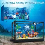 Fish Tank Building Block Set for Adults and Kids Lighting Aquarium Building Block Toys for Boys Girls Age 8-14 Including Ocean Jellyfish, Fish, Corals, Crab 725pcs - Image 4