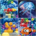 Fish Tank Building Block Set for Adults and Kids Lighting Aquarium Building Block Toys for Boys Girls Age 8-14 Including Ocean Jellyfish, Fish, Corals, Crab 725pcs - Image 7