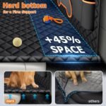 Back Seat Extender for Dogs in Car, Dog Car Backseat Covers Width 24.8" Foldable 3 Boards, Hard Bottom Waterproof Dog Bed Hammock, Pet Protector with Mesh Window for Car, SUV, Small Truck - Image 3