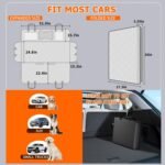 Back Seat Extender for Dogs in Car, Dog Car Backseat Covers Width 24.8" Foldable 3 Boards, Hard Bottom Waterproof Dog Bed Hammock, Pet Protector with Mesh Window for Car, SUV, Small Truck - Image 7