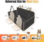 Dog Car Seat Cover for Back Seat, Backseat Extender for Dogs Hard Bottom, Car Back Seat Extender for Dogs, Dog Hammock for Cars, Black - Image 6
