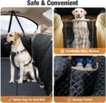 Dog Car Seat Cover for Back Seat, Backseat Extender for Dogs Hard Bottom, Car Back Seat Extender for Dogs, Dog Hammock for Cars, Black - Image 8