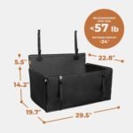 Wuglo Extra Stable Dog Car Seat - Reinforced Car Dog Seat for Medium-Sized Dogs with 4 Fastening Straps - Robust and Waterproof Pet Car Seat for The Back Seat of The Car (L Size, Black) - Image 9