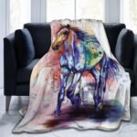 Horse Blanket Horse Gifts for Girls Boys Soft Throw Blanket Fleece Blanket Comfy Plush Blanket Flannel Travel Blanket for Outdoor Couch Sofa Birthday Gifts for Women Men Kids - Image 3