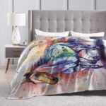 Horse Blanket Horse Gifts for Girls Boys Soft Throw Blanket Fleece Blanket Comfy Plush Blanket Flannel Travel Blanket for Outdoor Couch Sofa Birthday Gifts for Women Men Kids - Image 4