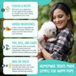 Dog Treat Making Kit - Premium Silicone Molds & Cookie Cutters for Homemade Dog Treats, Safe BPA-Free Food Grade, Includes Vet-Approved Recipe Cards - Image 9