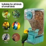 Bird Feeder No Mess 2PCS Automatic Clear Bird Seed Food Container Acrylic Parrot Feeder Dispenser Cage Accessories for Parakeet Budgies Cockatoo Canary Love Bird (Blue) - Image 8