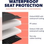 Active Pets Premium Dog Car Seat Cover for Trucks, Sedans & SUVs - Waterproof Backseat Protection for Dog Travel - Puppy Essentials - Image 8