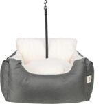 Best Pet Supplies Dog Pet Booster Seat for Car, Truck, and SUV Travel with Soft Plush Cushion with Tall Pillow and Walls, Comfortable Bedding with Secure Straps - Gray - Image 5