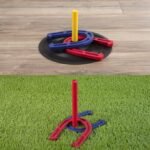 Rubber Horseshoes Game Set for Outdoor and Indoor Games - Perfect for Tailgating, Camping, Backyard and Inside Fun for Adults and Kids by Hey! Play! Black, 12 X 13.5 X 12" - Image 4