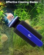 AQQA Magnetic Aquarium Fish Tank Glass Cleaner, Dual-Blades Algae Scraper Glass Cleaner Scrubber, Double Side Floating Aquarium Magnetic Brush for 0.2-0.4 Inch Thick Glass Aquariums Tank (M) - Image 5