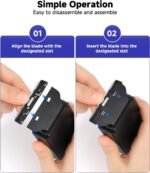 AQQA Magnetic Aquarium Fish Tank Glass Cleaner, Dual-Blades Algae Scraper Glass Cleaner Scrubber, Double Side Floating Aquarium Magnetic Brush for 0.2-0.4 Inch Thick Glass Aquariums Tank (M) - Image 8