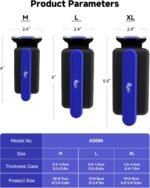 AQQA Magnetic Aquarium Fish Tank Glass Cleaner, Dual-Blades Algae Scraper Glass Cleaner Scrubber, Double Side Floating Aquarium Magnetic Brush for 0.2-0.4 Inch Thick Glass Aquariums Tank (M) - Image 9