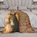 Horse Blanket Horse Gifts for Girls Women Men Horse Throw Blanket for Kids Adults Soft Warm Cozy Fleece Blanket for Couch Sofa ​Bed 40"x50" - Image 3