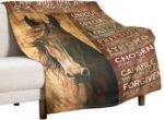 Horse Blanket Horse Gifts for Girls Women Men Horse Throw Blanket for Kids Adults Soft Warm Cozy Fleece Blanket for Couch Sofa ​Bed 40"x50" - Image 4