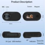 Updated Cat Camera Collar with 16GB SD Card, HD 1080P Dog Collar Camera Mini Body Camera Action Camera Collar Camera for Dogs Cats Gift Indoor/Outdoor（Not Include Collar ）-Black - Image 4