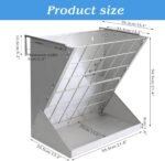 Heavy-Duty Hay Feeder,21 Gallon Feeder for Goat Horse,Galvanized Metal 2 in 1 Hay and Grain Feeder,Hay Rack Wall Mounted,Livestock Feeder with Adjustable Distance ﻿ - Image 4