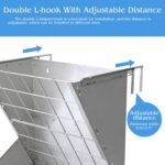 Heavy-Duty Hay Feeder,21 Gallon Feeder for Goat Horse,Galvanized Metal 2 in 1 Hay and Grain Feeder,Hay Rack Wall Mounted,Livestock Feeder with Adjustable Distance ﻿ - Image 5