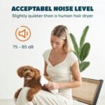 2-in-1 Dog Hair Dryer with Slicker Brush for Small-Sized Dogs and Cats | Pet Hair Dryer | Dog Blow Dryer | 300 Watts, 75-85 dB, Adjustable Temperature, Overheat Protection - Image 6