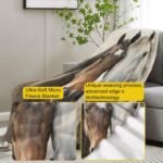 Horse Blanket,Animal Flannel Throw Blankets,Soft Warm Lightweight Cozy Plush Horses Throws for Bedroom Sofa Home Decor Gifts for Women Girls 50"x60" - Image 4