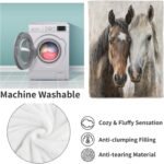 Horse Blanket,Animal Flannel Throw Blankets,Soft Warm Lightweight Cozy Plush Horses Throws for Bedroom Sofa Home Decor Gifts for Women Girls 50"x60" - Image 5