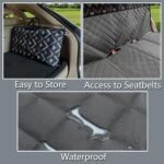 Back Seat Extender, Car Seat Cover for Dogs with Hard Bottom as a Hammock Bridge for Pets Travel, Waterproof Back Seat Protector Fits for Standard Cars & SUVs (Gray) - Image 6