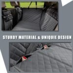 Back Seat Extender, Car Seat Cover for Dogs with Hard Bottom as a Hammock Bridge for Pets Travel, Waterproof Back Seat Protector Fits for Standard Cars & SUVs (Gray) - Image 10