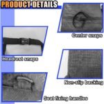 Dog Car Front Seat Cover with Side Flaps, Waterproof & Scratch Proof Car Seat Protector for Dog, Nonslip Pet Car Seat Pad with Safety Belt, Fit for Most Cars SUVs Trucks Jeeps (Black) - Image 4