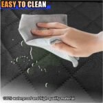 Dog Car Front Seat Cover with Side Flaps, Waterproof & Scratch Proof Car Seat Protector for Dog, Nonslip Pet Car Seat Pad with Safety Belt, Fit for Most Cars SUVs Trucks Jeeps (Black) - Image 6