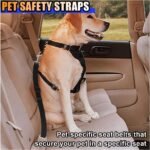 Dog Car Front Seat Cover with Side Flaps, Waterproof & Scratch Proof Car Seat Protector for Dog, Nonslip Pet Car Seat Pad with Safety Belt, Fit for Most Cars SUVs Trucks Jeeps (Black) - Image 8