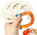 Honbay 24PCS Horseshoe Shaped Blank Unfinished Wood Discs Slices for DIY Crafts - Image 3
