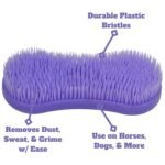 Intrepid International Magic Horse Brush, for Horse Grooming Kit w/Durable Plastic Bristles, Horse Brushes for Grooming, Light Purple - Image 3