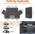 Back Seat Extender for Dogs- Holds 400LBS, Dog Car Seat Cover for Backseat Hard Bottom 100% Waterproof Non-Slip Scratch Resistant Dog Hammock for Car SUVs Truck, Universal Size -Premium Black - Image 9