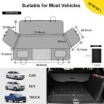 Dog Car Seat Cover for Back Seat-Large Space,100% Waterproof Back Seat Extender for Dog with Hard Bottom,Scratchproof Nonslip,Dog Hammock with Mesh Window and Storage for SUV/Cars/Truck… - Image 6