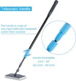 AquaMiracle 6 in 1 Aquarium Cleaning Tool Kit Fish Tank Cleaning Kit for 20-160 Gallon Tank with Telescopic Long Handle, Algae Scraper, Scrubber Pads, Tube Cleaner, Fish net, Gravel Rake - Image 6