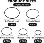 PAGOW 10pcs Fish Feeding Rings Set, 5 Sizes Round Floating Aquarium Plant Corral, Fish Feeder Rings for Fish Tank, Floating Plant Ring, Fish Tank Aquarium Accessories for Betta (Black) - Image 3