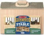 Melissa & Doug Fold and Go Wooden Horse Stable Dollhouse With Handle and Toy Horses (11 pcs) - Portable Horse Barn Play Set, Toy Horse Figures For Kids 3+ - Image 7