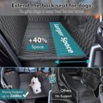 Back Seat Extender for Dogs-Supports 400lb,Waterproof Dog Car Seat Cover Hard Bottom-Detachable,600D Heavy Duty Scratch Proof Nonslip Soft,Dog Hammock for Car,SUVs - Image 3