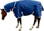 1800D Winter Waterproof Horse Trunout Blanket, 400g / 14oz Warm Cotton Filling Liner with Turnout Neck Cover Detachable, Medium Weight Waterproof Horse Blanket - Image 2
