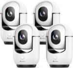 2K Pan/Tilt Security Camera, 2.4G WiFi Indoor Camera for Home Security with AI Motion Detection, Wired Baby/Pet Camera with Phone App, One-Click Call, 24/7, Siren Alarm, SD/Cloud Storage - 4 Pack - Image 2