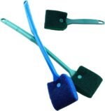 3 PCS Double-Sided Aquarium Fish Tank Algae Cleaning Brush with Non-Slip Handle, Sponge Scrubber Cleaner for Glass Aquariums and Home Kitchen - Image 2