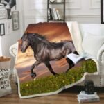 3D Horse Print Throws Blanket Comfort Warmth Soft Cozy Blanket Fleece Blanket Couch Blanket Reversible Bed Throw TV Blanket Comfort Caring Gift （Throw 60"x 80"） - Image 2