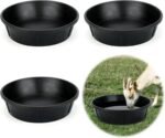 3Pcs Rubber Feed Pan, 12 Quart Horse Feed Bucket Large Feed Bucket, 17 x 5.3 Inches Dog Bowl Rubber Horse Feeder for Dogs Cat Pig Goat Chicken Farm Small Animal - Image 2