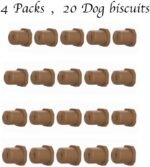 4 Packs, 20 pcs Dog Biscuit,Pet Snacks Chewing Sucker Toys,Natural Vegan Cookies for Puppy Doggy - Image 2
