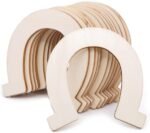 48 Pcs Horseshoe Unfinished Wood Cutouts Wooden Horseshoe for DIY Craft, Party,Wedding and Birthday - Image 2