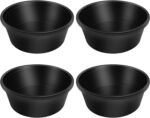 4pcs Rubber Feeder Pan, 4 Quart Durable Rubber Feed Pan, Resistant Horse Feed Bucket Rubber Bowl Horse Feeder, Suitable for Horses Goats Chicken Cats Dogs Dust Bath Container Animal Feeding - Image 2